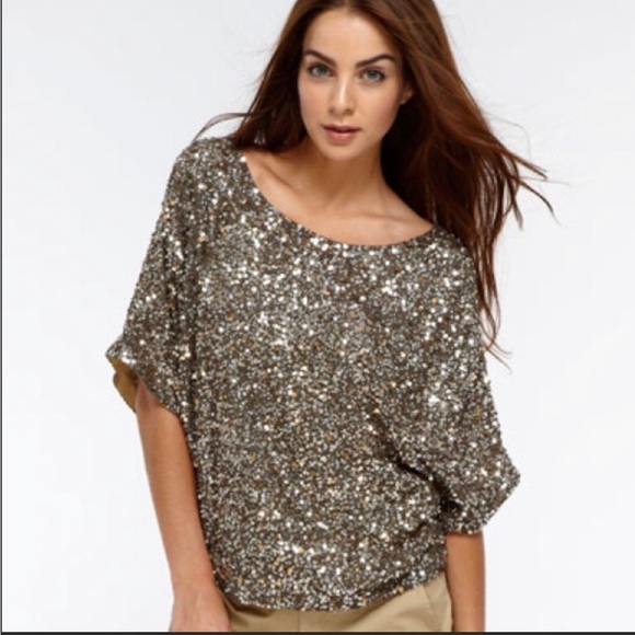 VINCE Cocktail Blouse | Gold + Gray | XS/S (NWOT) - Picture 10 of 14
